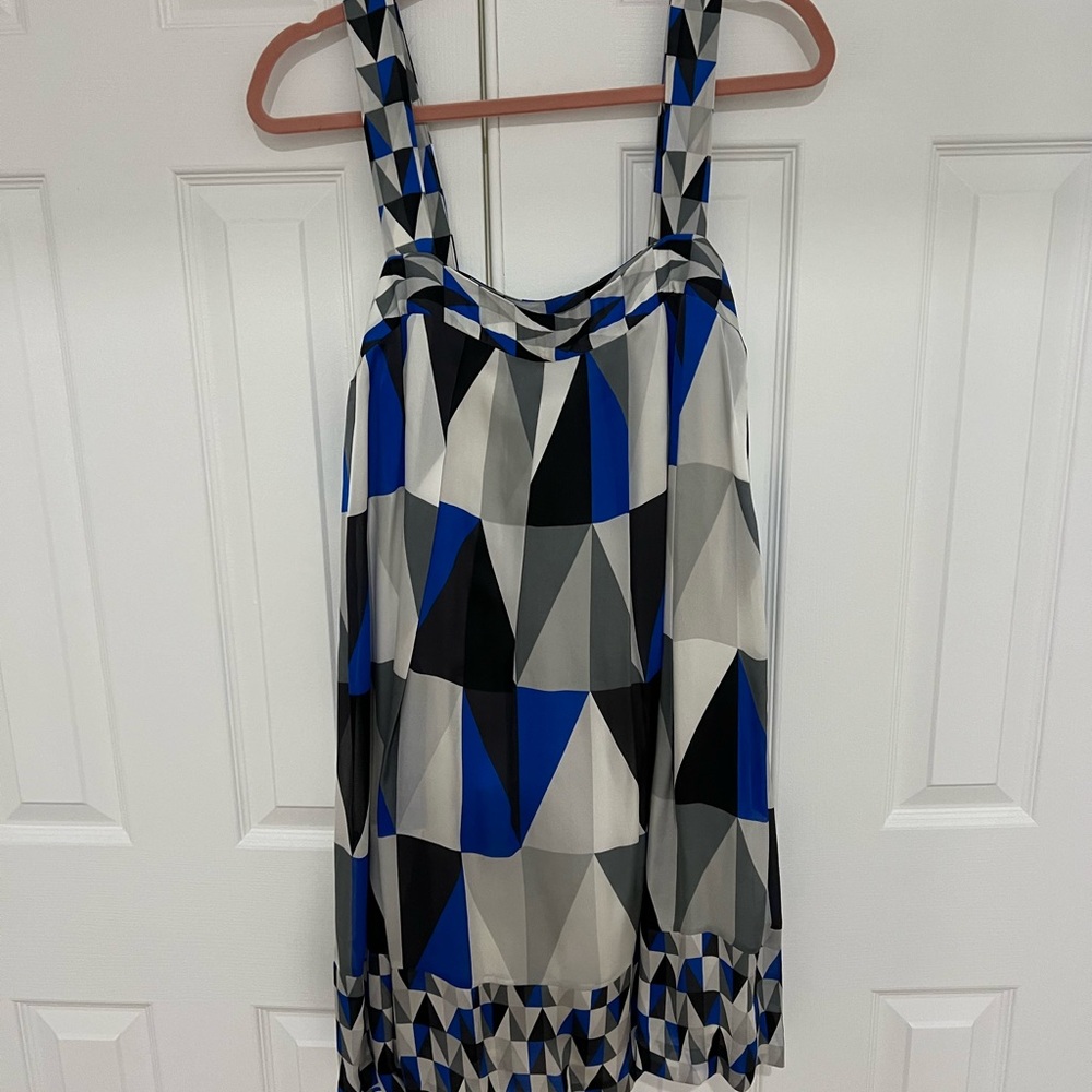 Like New Theory Blue and Black Sleeveless Sundress
